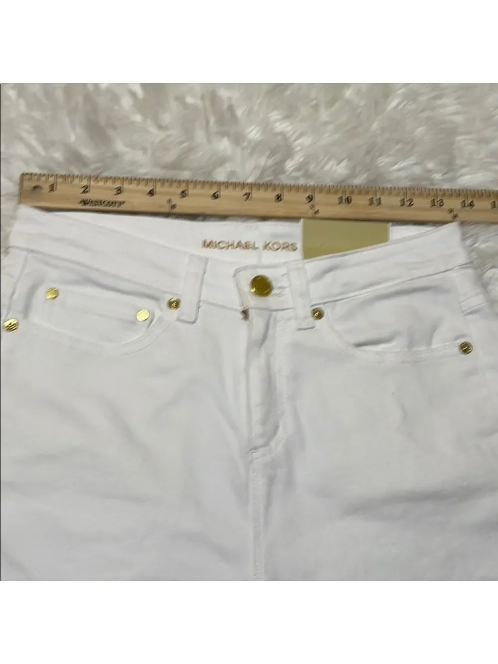 Michael Kors Selma Strength White Skinny Jeans Sz 6